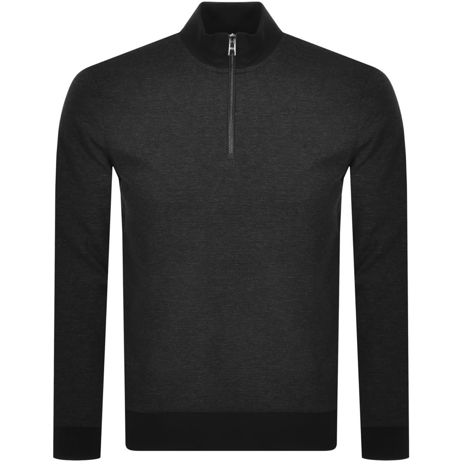 Alternative Image for ProductBOSS Sidney Half Zip Sweatshirt Black1